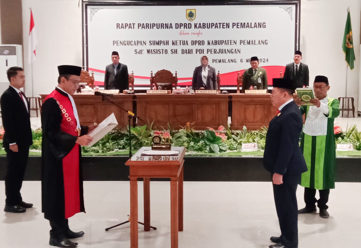 Wasisto Resmi Dilantik JadI Ketua DPRD Kabupaten Pemalang 