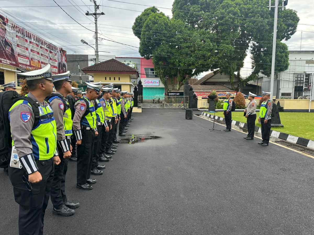 Hadapi Libur Nataru dan Operasi Lilin Candi, Polres Wonosobo Siapkan Personel