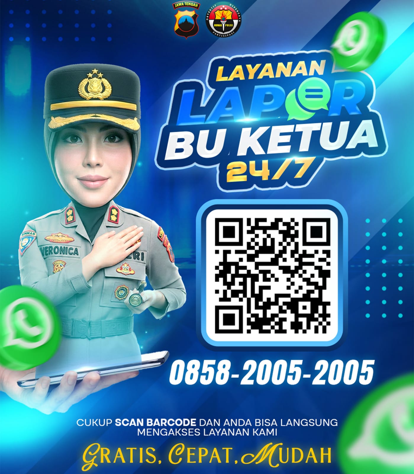 'Lapor Bu Ketua', Senjata Baru Polres Batang Percepat Aduan Warga