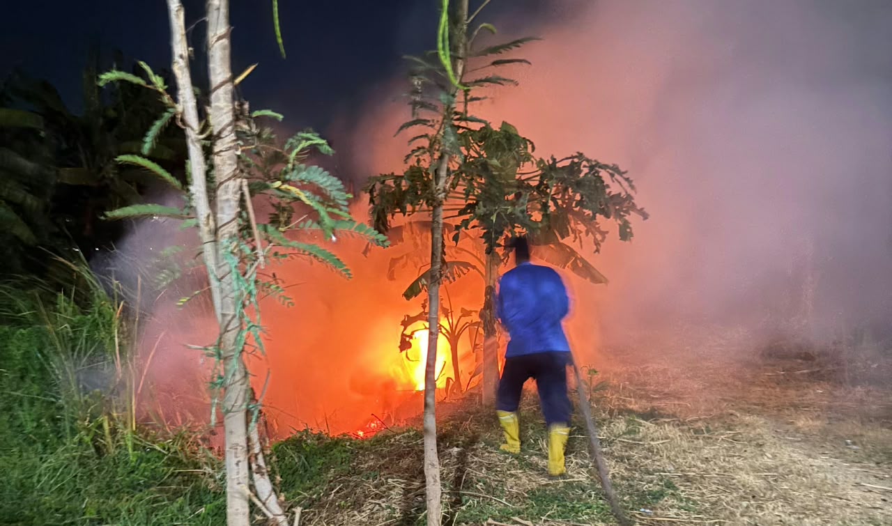 Kebakaran Alang-alang Dini Hari, Rumah Warga Demangaran Tegal Nyaris Dilalap Si Jago Merah