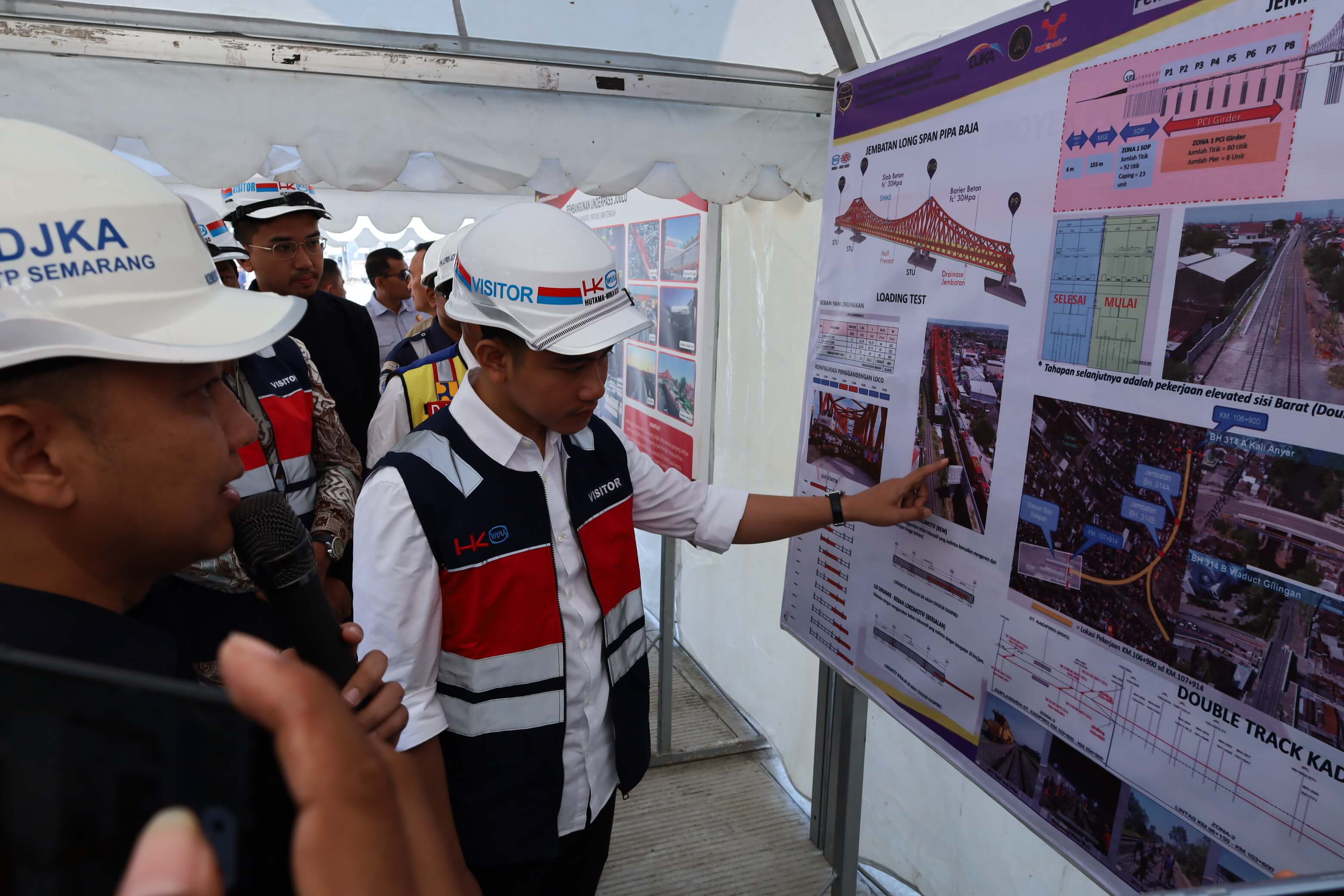 Tinjau Rel Layang dan Underpass Joglo di Solo Senilai Rp1,2 Triliun, Gibran Ogah Komentar