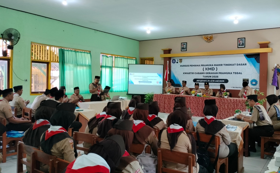 KMD Pembina Pramuka Penggalang Digelar  SMP Negeri 3 Margasari Kabupaten Tegal 