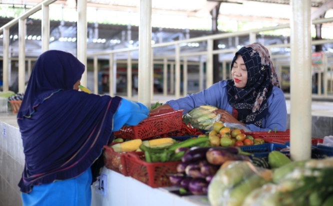 Pasar Randugunting Kota Tegal Mulai Kembali Ditempati Pedagang