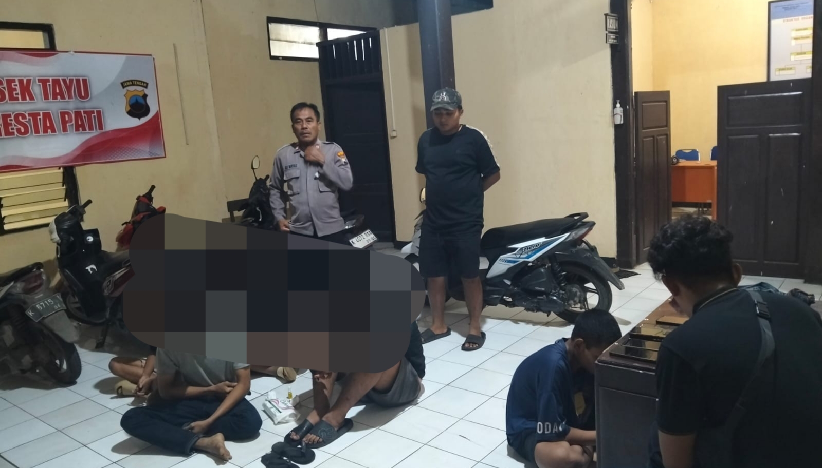 Aksi Perang Sarung Digagalkan Polisi, Tujuh Pelajar Ditangkap Polsek Tayu Pati