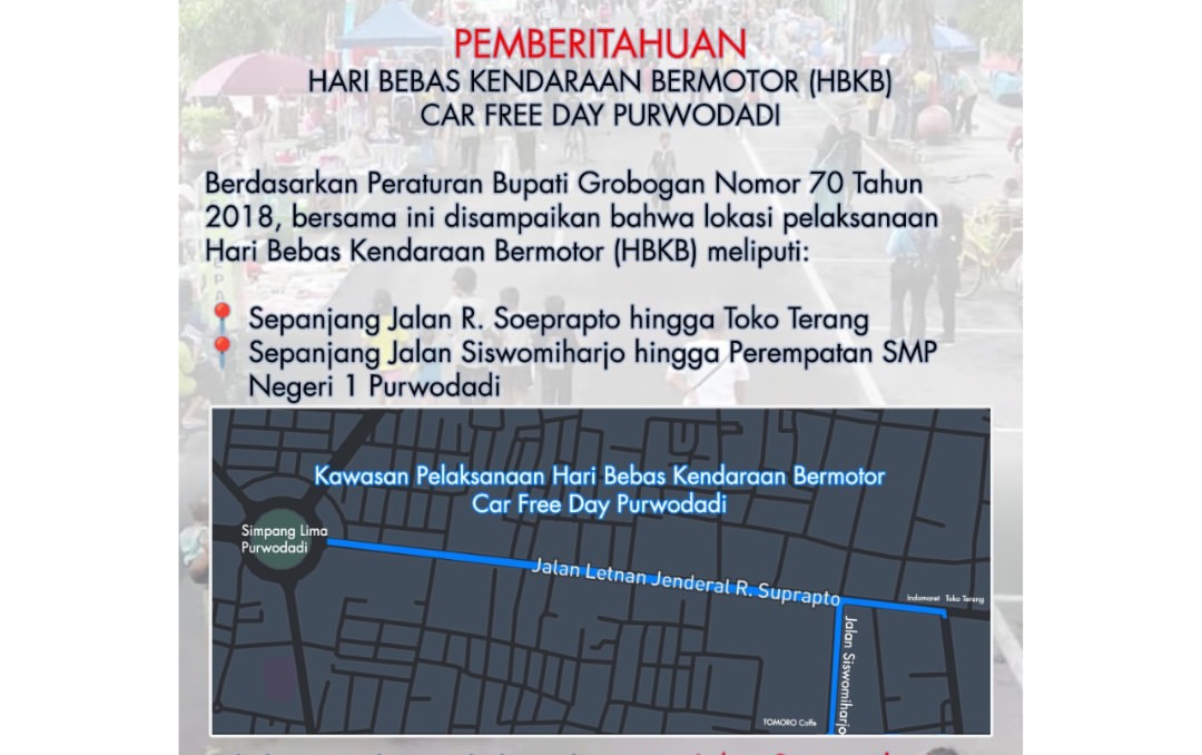 CFD di Purwodadi Kembali Digelar Besok Pagi, bahkan Ada Perluasan Lokasi