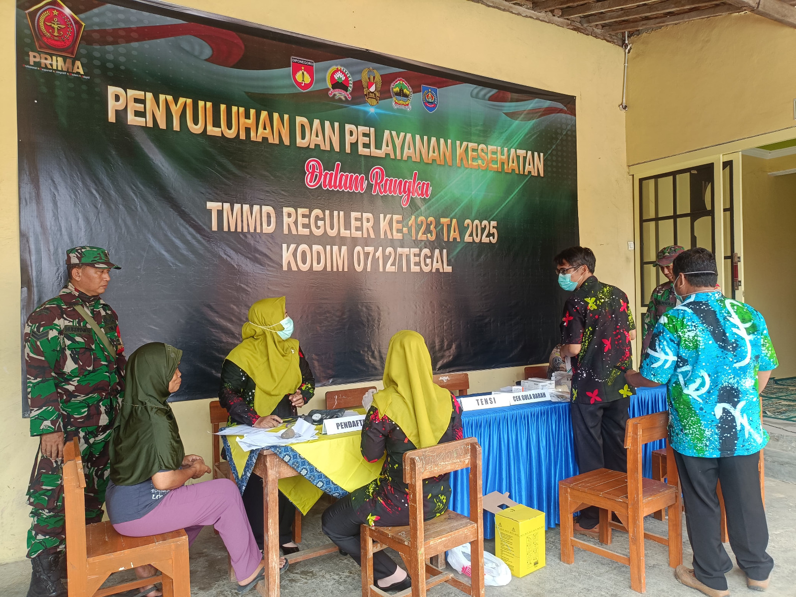 Satgas TMMD Beri Penyuluhan dan Pelayanan Kesehatan di Tarub Kabupaten Tegal