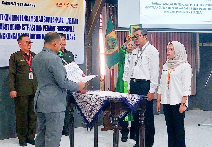 ‎30 Penjabat Administrasi dan Fungsional di Kabupaten Pemalang Dilantik 