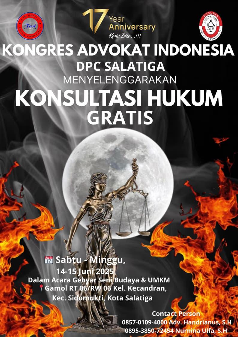 Kongres Advokat Indonesia Buka Layanan Konsultasi Hukum Gratis di Salatiga