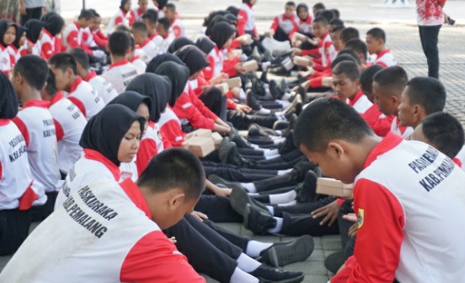 Selesai Dibangun, Paskibra Jalani Latihan di Alun-alun Pemalang  ‎