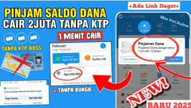 Gak Perlu KTP, Begini Cara Gampang Pinjam Saldo DANA Rp2 Juta