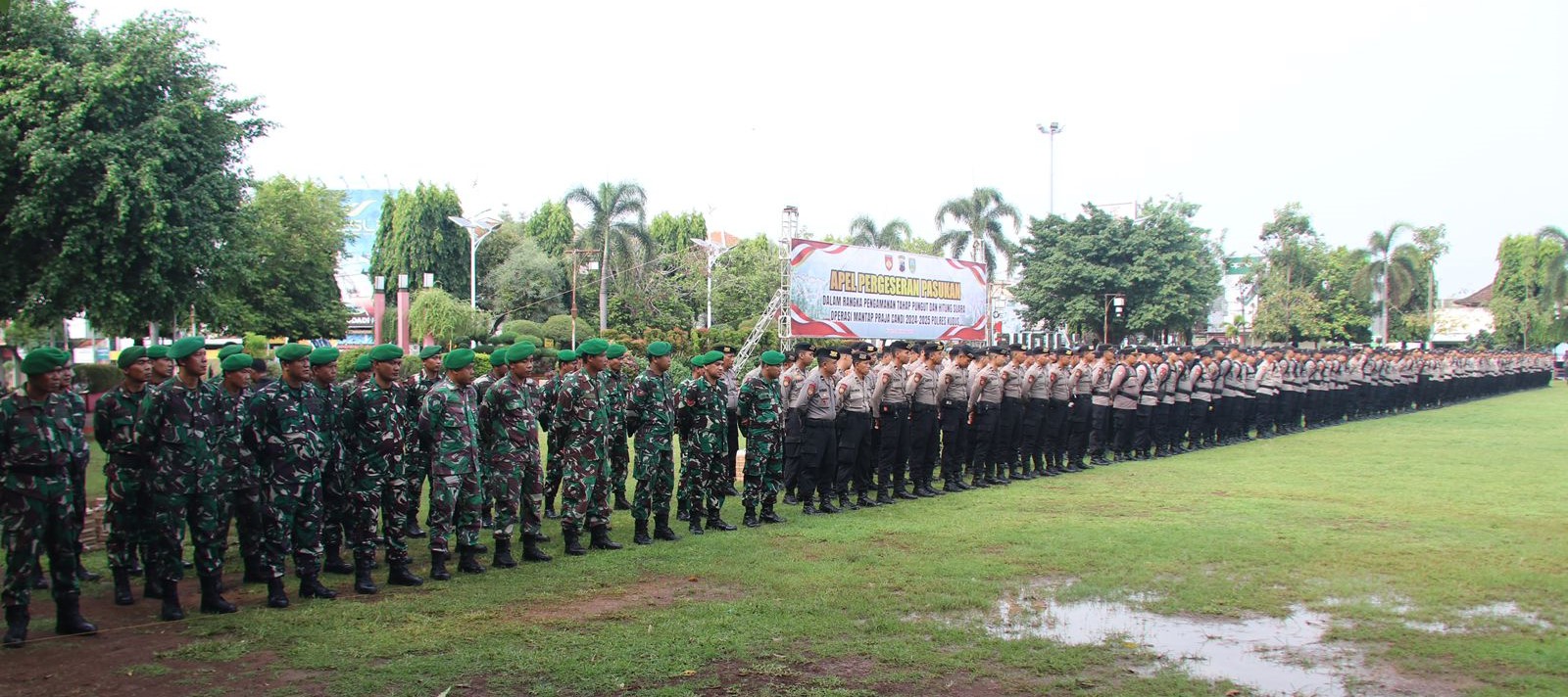 Cegah Kericuhan dan Sabotase, Ribuan Aparat Gabungan Amankan 1160 TPS di Kudus 