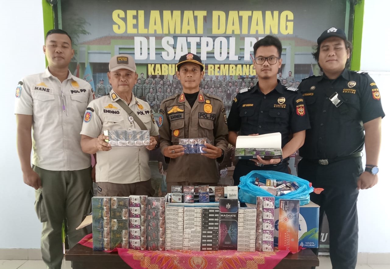 Rokok Bodong Merajalela di Rembang Bikin Aparat Gabungan Geram