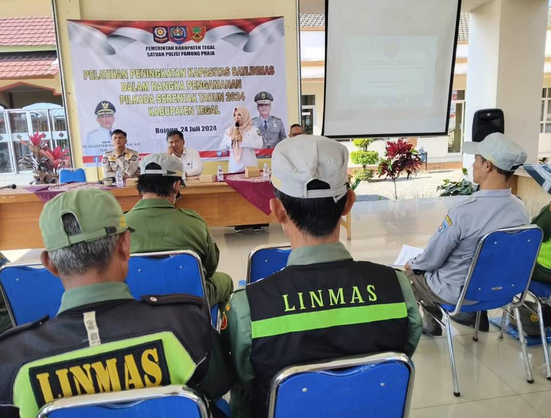 Satlinmas Bojong Kabupaten Tegal Siap Amankan Pilkada 2024 