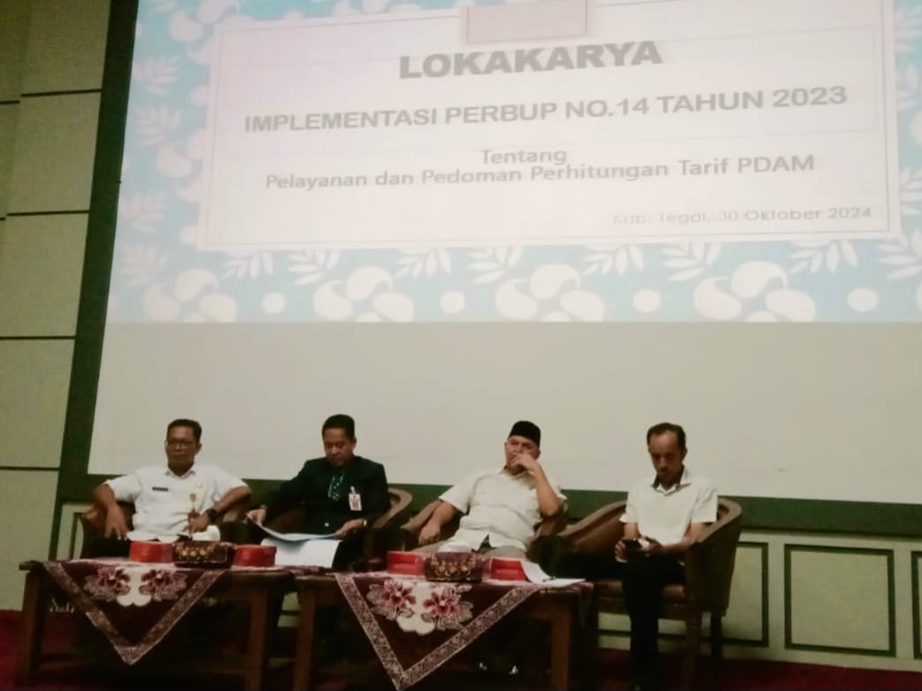 Lokakarya Implemetasi Perbup Pelayanan Penghitungan Tarif Air Minum 