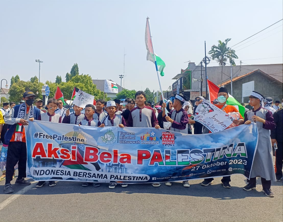 YRU-SIT Usamah Kota Tegal Ambil Bagian dalam Aksi Bela Palestina