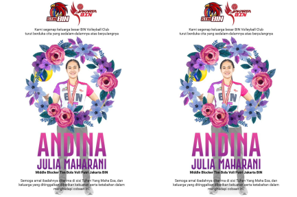 Atlet Muda Voli Andini Julia Maharani Meninggal Dunia