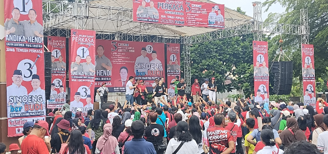 Jalan Sehat Perkasa di Salatiga, Ketua PDI-P Dance Ingatkan Aparat Netral 