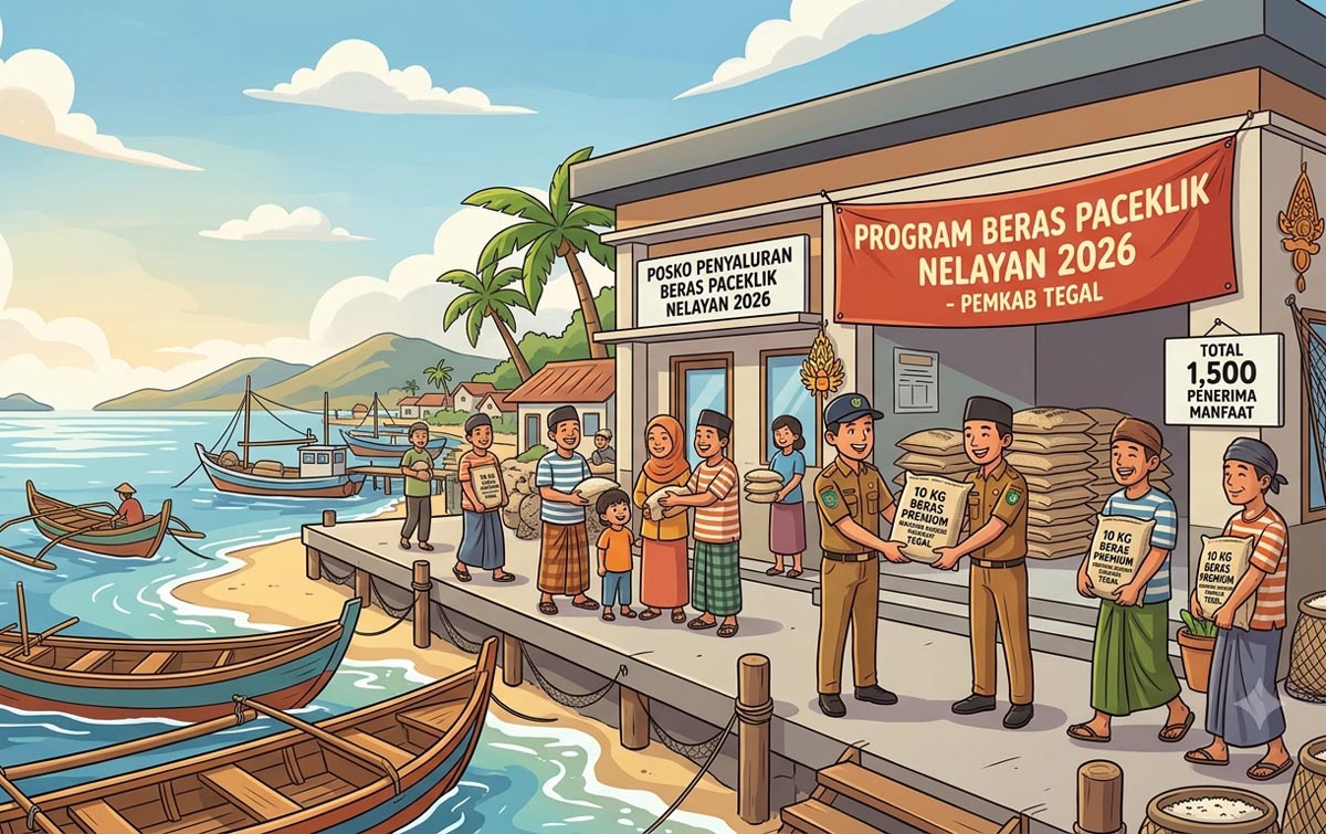 Beras Paceklik Nelayan 2026 Tegal Cair untuk 1.500 Jiwa