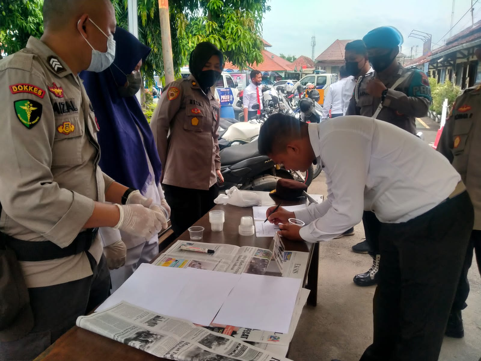 Catat! Anggota Polres Tegal Dites Urine, Apa Hasilnya?