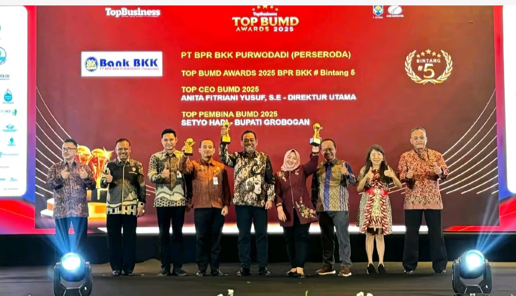 Bupati Grobogan Raih Penghargaan Top Pembina BUMD 2025, Bukti Komitmen Majukan Ekonomi Daerah