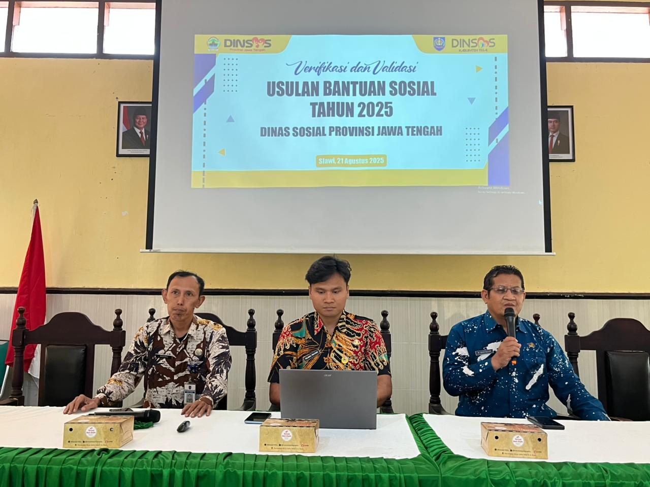 Dinsos Gelar Verifikasi Validasi Usulan Bansos Kartu Jateng Ngopeni  ‎