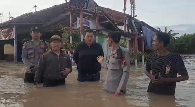 Sungai Cisanggarung Meluap, Tiga Desa Terendam Banjir