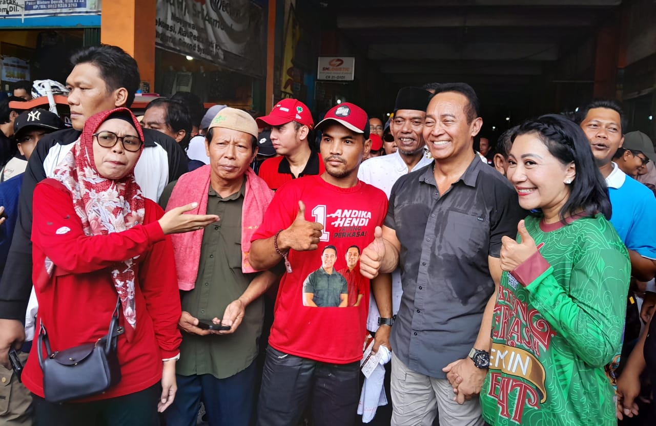 Kampanye di Demak, Andika Terima Keluhan Pedagang Pasar Bintoro