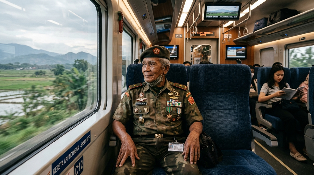 Anggota Veteran Bisa Hemat Tiket Kereta Api hingga 50 Persen, Berlaku sampai 2029