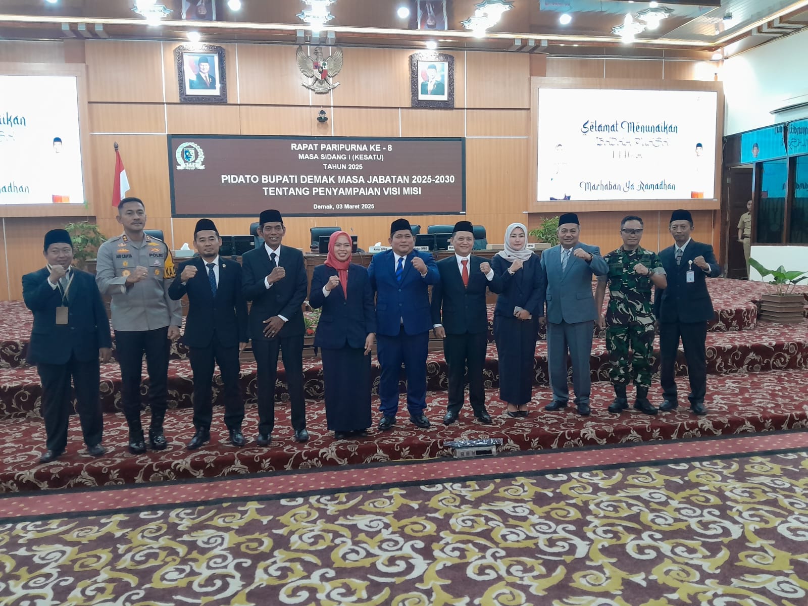 Bupati Demak Sampaikan Pidato Perdana di Rapat Paripurna DPRD, Ini Program Unggulannya