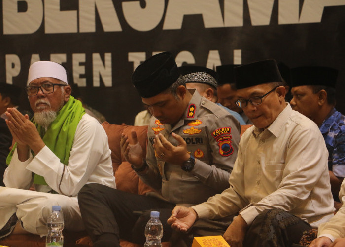 Kapolres Tegal Hadiri Istighosah dan Doa Bersama, Iktiar Spiritual untuk Warga Terdampak Tanah Bergerak