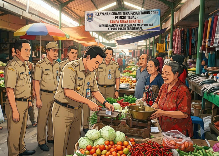 Tera Ulang Timbangan Gratis di 10 Pasar Tradisional Kota Tegal: Beri Perlindungan Konsumen