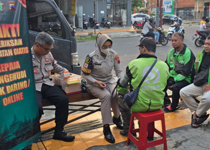 Polda Jateng Gelar Layanan Kesehatan Gratis untuk 4.000 Pengemudi Ojol