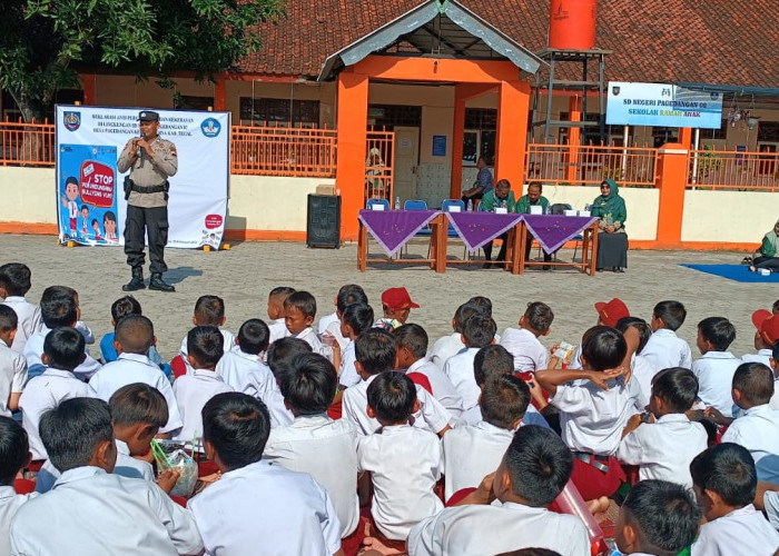 Pelajar SD Kecamatan Adiwerna Kabupaten Tegal Deklarasi Antiperundungan dan Kekerasan