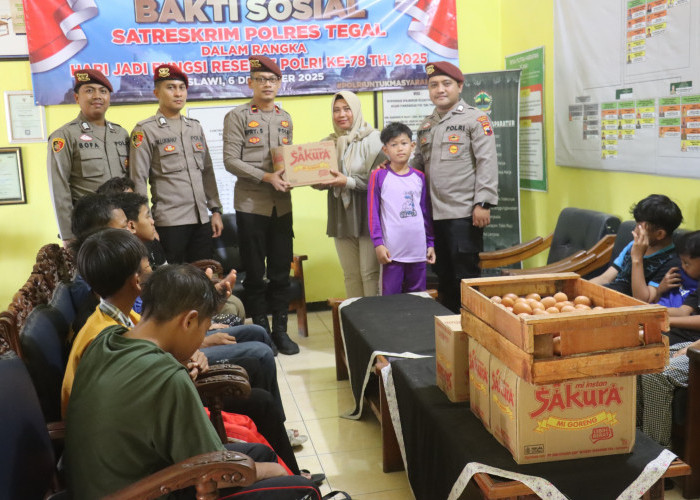 Satreskrim Polres Tegal Gelar Baksos di Rumah Pelayanan Sosial