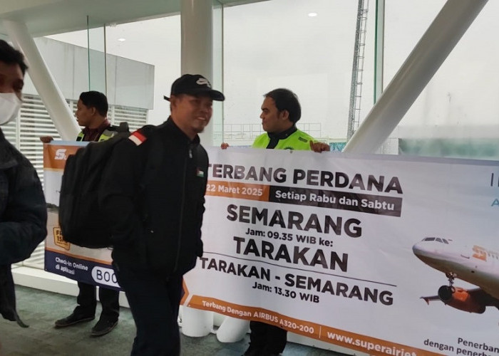 Gunakan Maskapai Super Air Jet, Bandara Ahmad Yani Buka Rute Penerbangan Baru Semarang-Tarakan