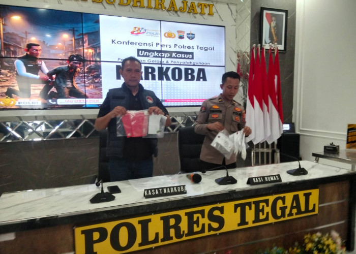 Ungkap 7 Kasus Narkotika, Polres Tegal Gulung 12 Pengedar Sabu  