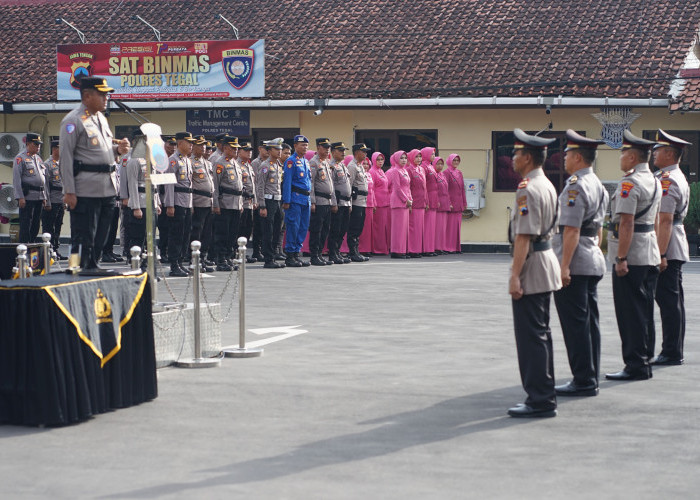 Rotasi Jabatan Perwira Dilakukan di Polres Tegal 