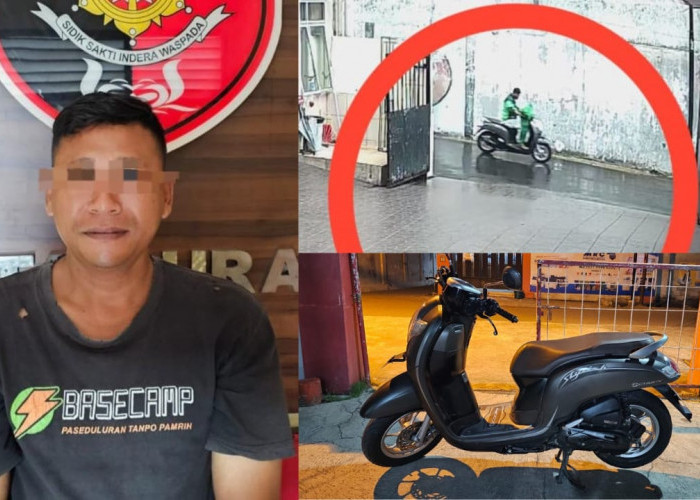 Pengemudi Ojol Curi Motor di Warung Kopi, Ditangkap Saat Tidur di Rumahnya