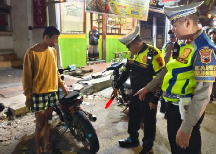 10 Motor Knalpot Brong Ditilang dalam Patroli Gabungan di Kebumen