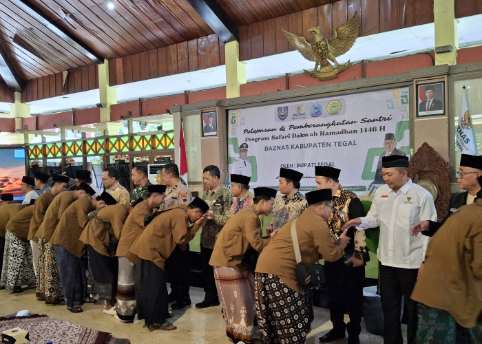 Pelepasan Santri Dakwah Ramadan di Kabupaten Tegal 