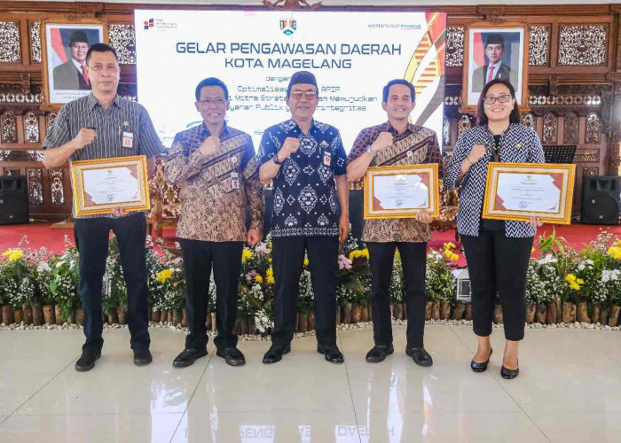 Gelar Pengawasan Daerah Kota Magelang, Tiga OPD Terbaik Raih Penghargaan