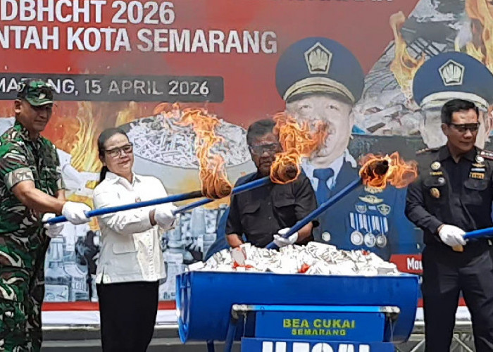 Bea Cukai dan Pemkot Semarang Musnahkan Rokok Ilegal Senilai Rp11,4 Miliar