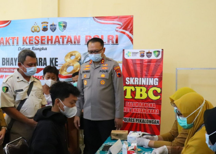 Kasus TB Paru Sentuh 600 Orang, Polres Pekalongan Gandeng Dinkes Gelar Skrining Massal