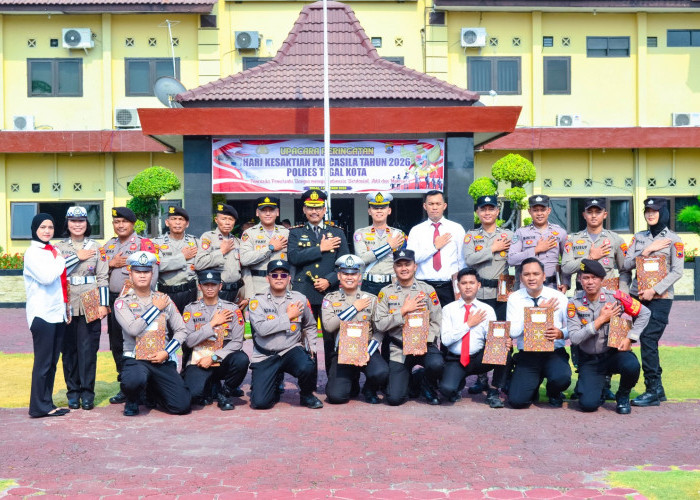 28 Personel Polres Tegal Kota Diguyur Penghargaan, Ada Penggerak Literasi AI hingga Pengungkap Kasus