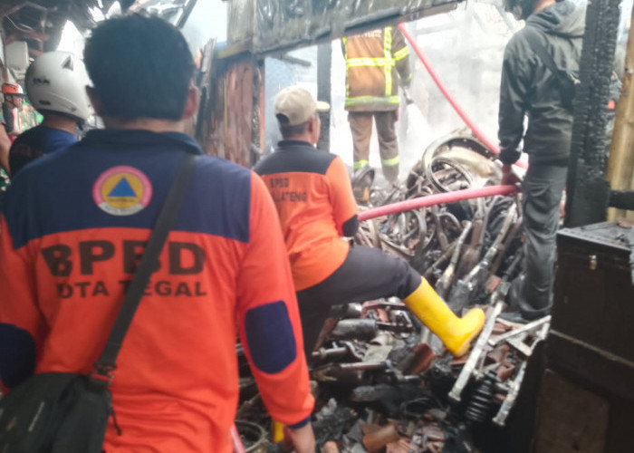 Akibat Terbakarnya Pasar Alun-alun Kota Tegal, Kerugian Ditaksir Mencapai Rp500 Juta