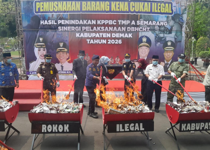 6,5 Juta Batang Rokok Ilegal Dimusnahkan, Nilainya Nyaris Rp10 Miliar
