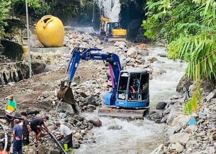 Pancuran 13 Guci Tegal Mulai Dibangun Lagi, Soal Tiket Masih Abu-Abu