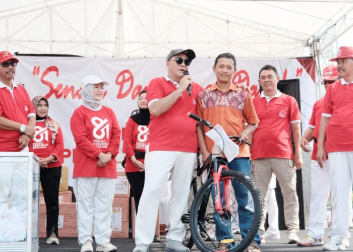HUT ke-81 PMI Pemalang Bertabur Hadiah, Gelar Senam Massal dan Aksi Donor Darah
