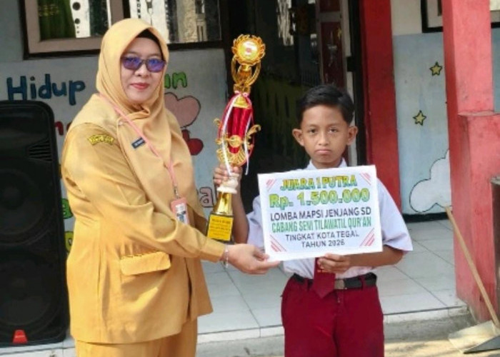 Membanggakan, Siswa SDN Slerok 5 Raih Juara 1 MAPSI Seni Tilawah Tingkat Kota Tegal