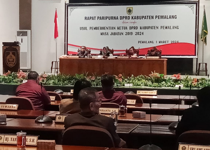DPRD Kabupaten Pemalang Gelar Rapat Paripurna Usulan Pemberhentian Jabatan Ketua 